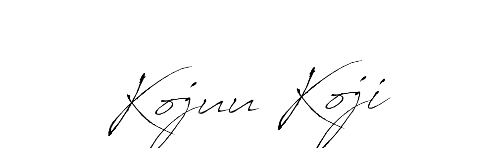 Create a beautiful signature design for name Kojuu Koji. With this signature (Antro_Vectra) fonts, you can make a handwritten signature for free. Kojuu Koji signature style 6 images and pictures png