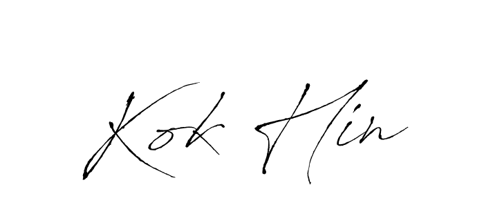 The best way (Antro_Vectra) to make a short signature is to pick only two or three words in your name. The name Kok Hin include a total of six letters. For converting this name. Kok Hin signature style 6 images and pictures png