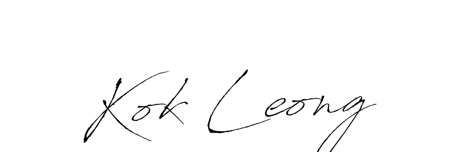 Antro_Vectra is a professional signature style that is perfect for those who want to add a touch of class to their signature. It is also a great choice for those who want to make their signature more unique. Get Kok Leong name to fancy signature for free. Kok Leong signature style 6 images and pictures png