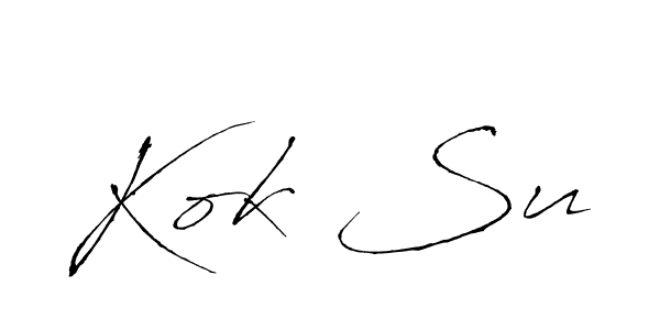 Antro_Vectra is a professional signature style that is perfect for those who want to add a touch of class to their signature. It is also a great choice for those who want to make their signature more unique. Get Kok Su name to fancy signature for free. Kok Su signature style 6 images and pictures png