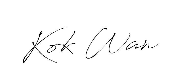 Design your own signature with our free online signature maker. With this signature software, you can create a handwritten (Antro_Vectra) signature for name Kok Wan. Kok Wan signature style 6 images and pictures png