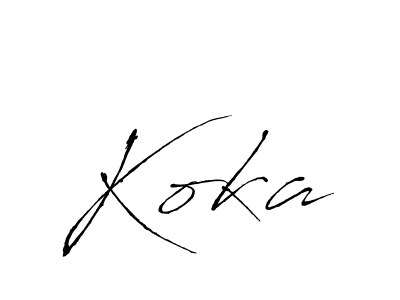 You should practise on your own different ways (Antro_Vectra) to write your name (Koka) in signature. don't let someone else do it for you. Koka signature style 6 images and pictures png