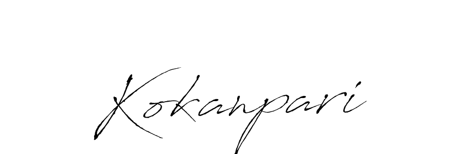 How to make Kokanpari signature? Antro_Vectra is a professional autograph style. Create handwritten signature for Kokanpari name. Kokanpari signature style 6 images and pictures png