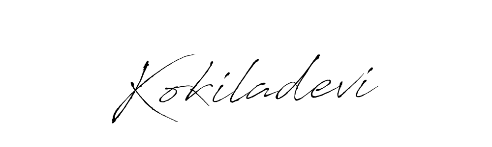 How to make Kokiladevi name signature. Use Antro_Vectra style for creating short signs online. This is the latest handwritten sign. Kokiladevi signature style 6 images and pictures png