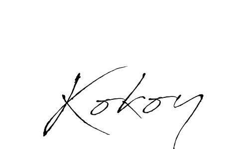 Design your own signature with our free online signature maker. With this signature software, you can create a handwritten (Antro_Vectra) signature for name Kokoy. Kokoy signature style 6 images and pictures png