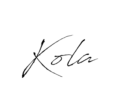 How to make Kola signature? Antro_Vectra is a professional autograph style. Create handwritten signature for Kola name. Kola signature style 6 images and pictures png