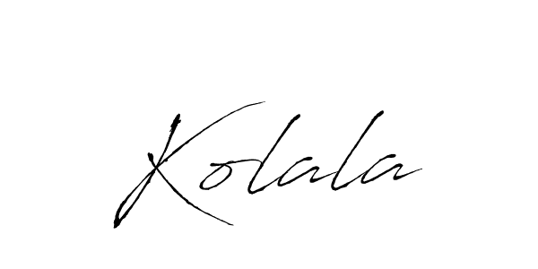 Use a signature maker to create a handwritten signature online. With this signature software, you can design (Antro_Vectra) your own signature for name Kolala. Kolala signature style 6 images and pictures png