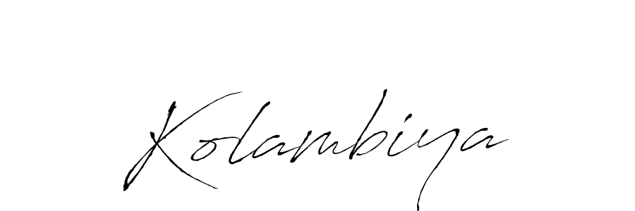 Make a beautiful signature design for name Kolambiya. With this signature (Antro_Vectra) style, you can create a handwritten signature for free. Kolambiya signature style 6 images and pictures png