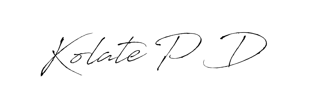 You should practise on your own different ways (Antro_Vectra) to write your name (Kolate P D) in signature. don't let someone else do it for you. Kolate P D signature style 6 images and pictures png