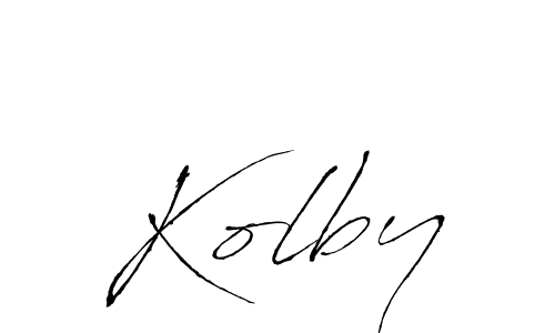 Design your own signature with our free online signature maker. With this signature software, you can create a handwritten (Antro_Vectra) signature for name Kolby. Kolby signature style 6 images and pictures png