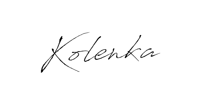 Kolenka stylish signature style. Best Handwritten Sign (Antro_Vectra) for my name. Handwritten Signature Collection Ideas for my name Kolenka. Kolenka signature style 6 images and pictures png