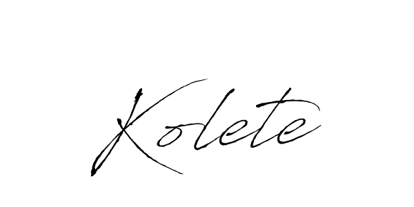 You should practise on your own different ways (Antro_Vectra) to write your name (Kolete) in signature. don't let someone else do it for you. Kolete signature style 6 images and pictures png