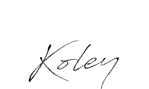 Make a beautiful signature design for name Koley. With this signature (Antro_Vectra) style, you can create a handwritten signature for free. Koley signature style 6 images and pictures png