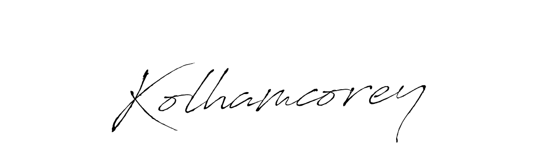 Also we have Kolhamcorey name is the best signature style. Create professional handwritten signature collection using Antro_Vectra autograph style. Kolhamcorey signature style 6 images and pictures png