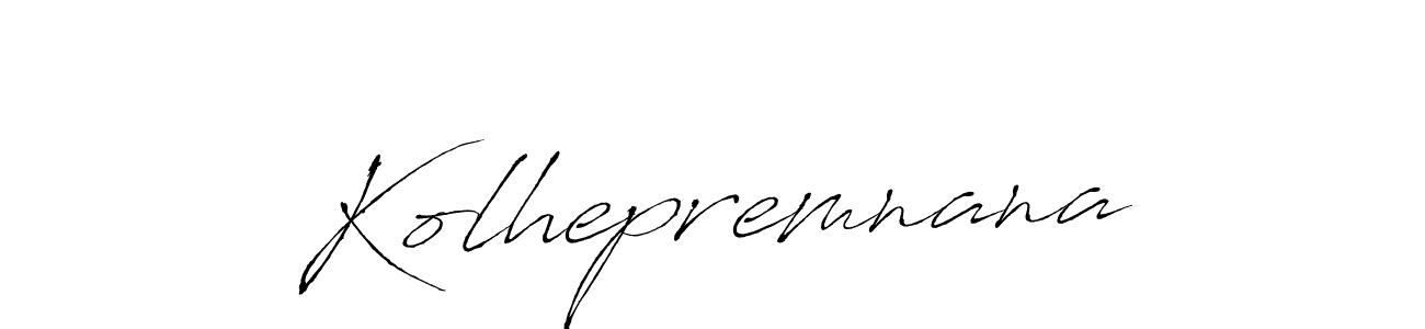 Kolhepremnana stylish signature style. Best Handwritten Sign (Antro_Vectra) for my name. Handwritten Signature Collection Ideas for my name Kolhepremnana. Kolhepremnana signature style 6 images and pictures png