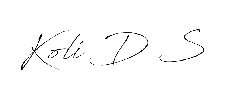 Use a signature maker to create a handwritten signature online. With this signature software, you can design (Antro_Vectra) your own signature for name Koli D S. Koli D S signature style 6 images and pictures png