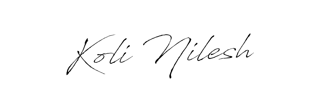 Also we have Koli Nilesh name is the best signature style. Create professional handwritten signature collection using Antro_Vectra autograph style. Koli Nilesh signature style 6 images and pictures png