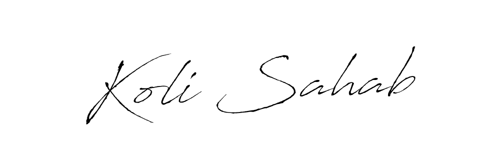 Once you've used our free online signature maker to create your best signature Antro_Vectra style, it's time to enjoy all of the benefits that Koli Sahab name signing documents. Koli Sahab signature style 6 images and pictures png