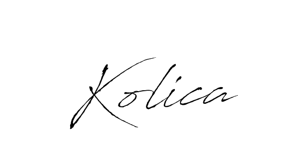 Kolica stylish signature style. Best Handwritten Sign (Antro_Vectra) for my name. Handwritten Signature Collection Ideas for my name Kolica. Kolica signature style 6 images and pictures png