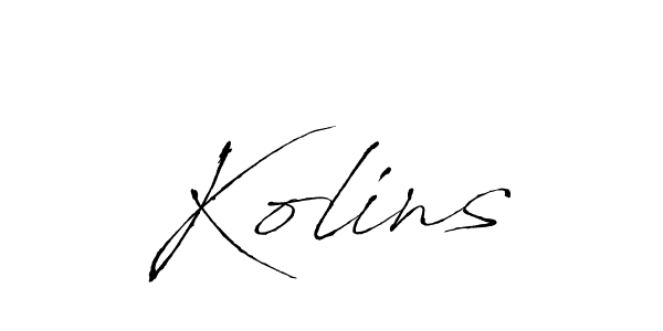 Create a beautiful signature design for name Kolins. With this signature (Antro_Vectra) fonts, you can make a handwritten signature for free. Kolins signature style 6 images and pictures png