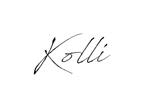 Create a beautiful signature design for name Kolli. With this signature (Antro_Vectra) fonts, you can make a handwritten signature for free. Kolli signature style 6 images and pictures png