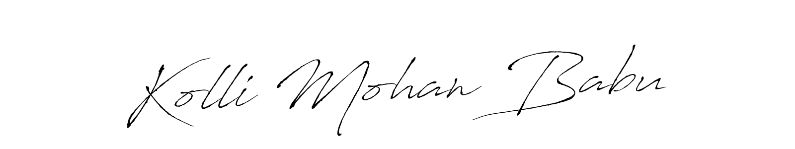 Antro_Vectra is a professional signature style that is perfect for those who want to add a touch of class to their signature. It is also a great choice for those who want to make their signature more unique. Get Kolli Mohan Babu name to fancy signature for free. Kolli Mohan Babu signature style 6 images and pictures png