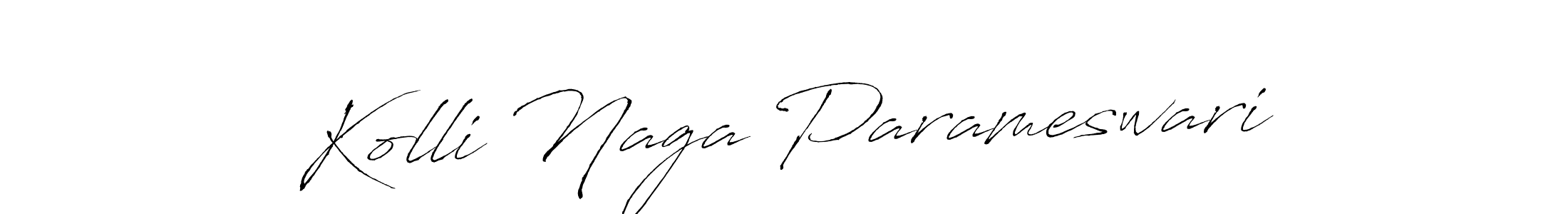 Create a beautiful signature design for name Kolli Naga Parameswari. With this signature (Antro_Vectra) fonts, you can make a handwritten signature for free. Kolli Naga Parameswari signature style 6 images and pictures png