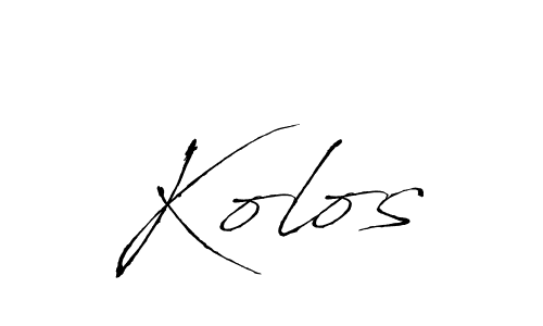 Similarly Antro_Vectra is the best handwritten signature design. Signature creator online .You can use it as an online autograph creator for name Kolos. Kolos signature style 6 images and pictures png