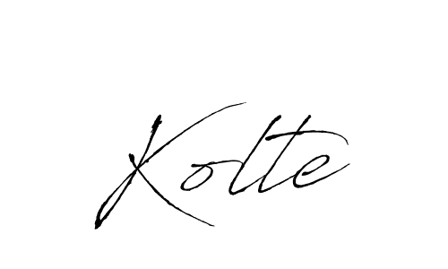 Also we have Kolte name is the best signature style. Create professional handwritten signature collection using Antro_Vectra autograph style. Kolte signature style 6 images and pictures png