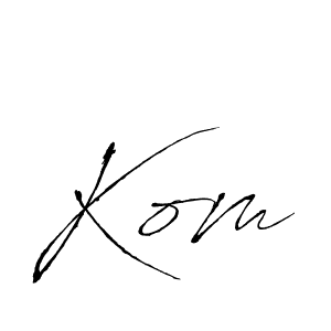 How to make Kom name signature. Use Antro_Vectra style for creating short signs online. This is the latest handwritten sign. Kom signature style 6 images and pictures png