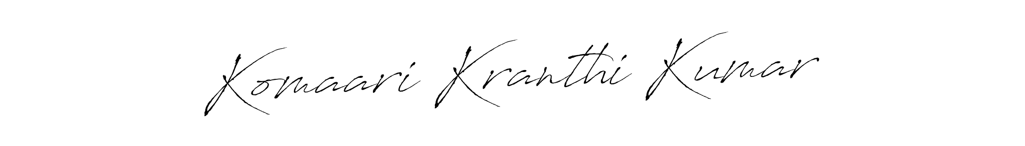 Design your own signature with our free online signature maker. With this signature software, you can create a handwritten (Antro_Vectra) signature for name Komaari Kranthi Kumar. Komaari Kranthi Kumar signature style 6 images and pictures png