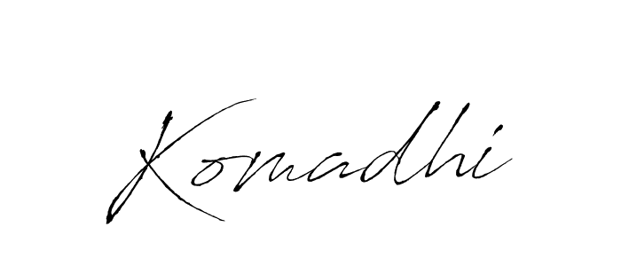 Make a beautiful signature design for name Komadhi. With this signature (Antro_Vectra) style, you can create a handwritten signature for free. Komadhi signature style 6 images and pictures png