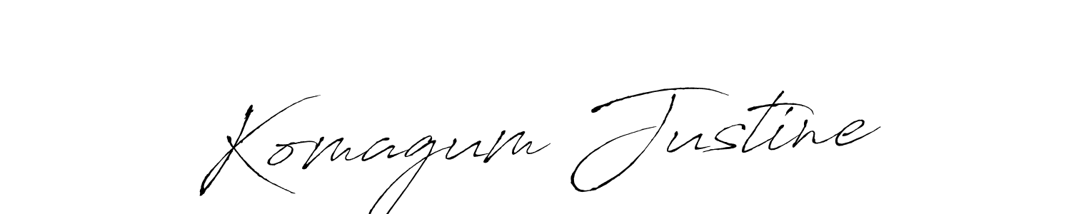 Create a beautiful signature design for name Komagum Justine. With this signature (Antro_Vectra) fonts, you can make a handwritten signature for free. Komagum Justine signature style 6 images and pictures png