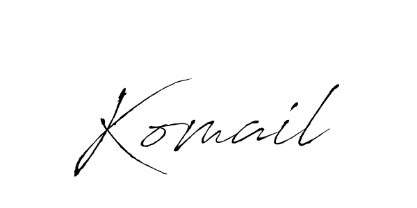 How to make Komail signature? Antro_Vectra is a professional autograph style. Create handwritten signature for Komail name. Komail signature style 6 images and pictures png