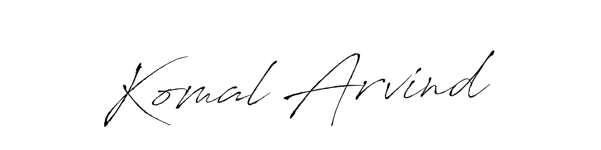 How to make Komal Arvind signature? Antro_Vectra is a professional autograph style. Create handwritten signature for Komal Arvind name. Komal Arvind signature style 6 images and pictures png