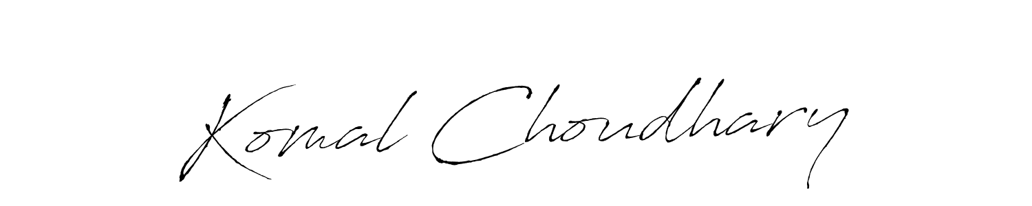 How to make Komal Choudhary name signature. Use Antro_Vectra style for creating short signs online. This is the latest handwritten sign. Komal Choudhary signature style 6 images and pictures png