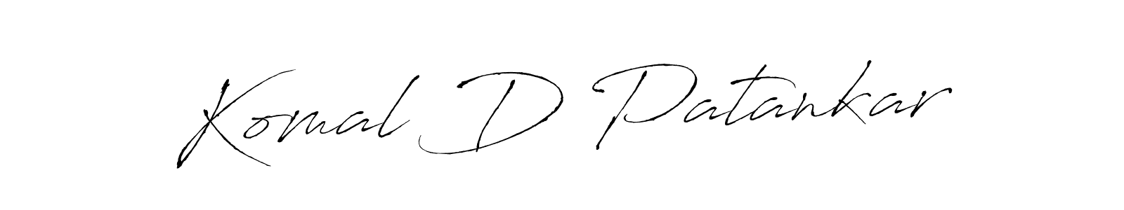 Design your own signature with our free online signature maker. With this signature software, you can create a handwritten (Antro_Vectra) signature for name Komal D Patankar. Komal D Patankar signature style 6 images and pictures png