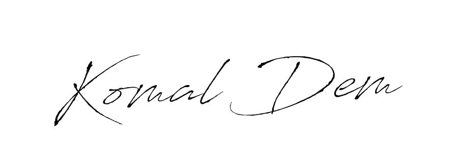How to make Komal Dem signature? Antro_Vectra is a professional autograph style. Create handwritten signature for Komal Dem name. Komal Dem signature style 6 images and pictures png