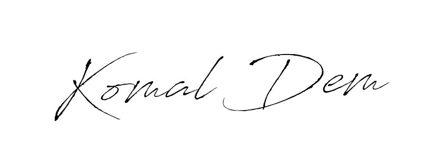 How to make Komal Dem signature? Antro_Vectra is a professional autograph style. Create handwritten signature for Komal Dem name. Komal Dem signature style 6 images and pictures png