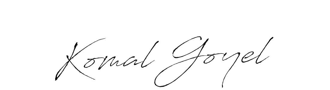 Create a beautiful signature design for name Komal Goyel. With this signature (Antro_Vectra) fonts, you can make a handwritten signature for free. Komal Goyel signature style 6 images and pictures png