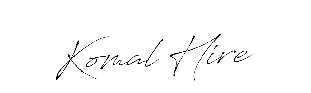 The best way (Antro_Vectra) to make a short signature is to pick only two or three words in your name. The name Komal Hire include a total of six letters. For converting this name. Komal Hire signature style 6 images and pictures png