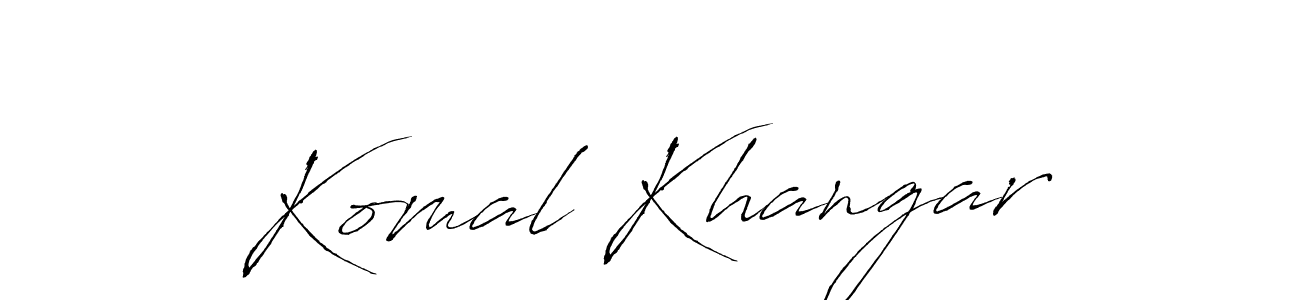 Create a beautiful signature design for name Komal Khangar. With this signature (Antro_Vectra) fonts, you can make a handwritten signature for free. Komal Khangar signature style 6 images and pictures png