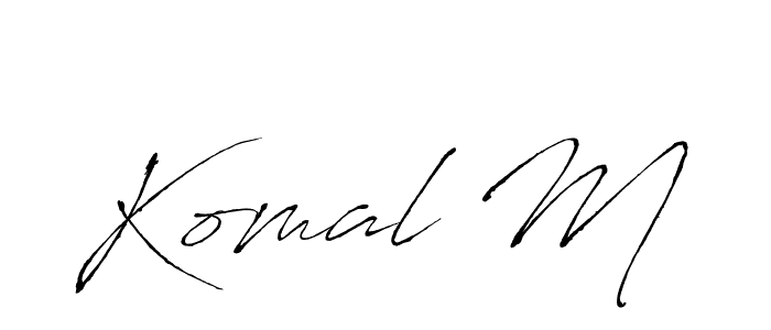 Similarly Antro_Vectra is the best handwritten signature design. Signature creator online .You can use it as an online autograph creator for name Komal M. Komal M signature style 6 images and pictures png