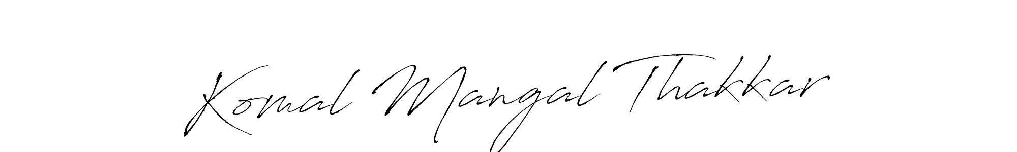 Design your own signature with our free online signature maker. With this signature software, you can create a handwritten (Antro_Vectra) signature for name Komal Mangal Thakkar. Komal Mangal Thakkar signature style 6 images and pictures png