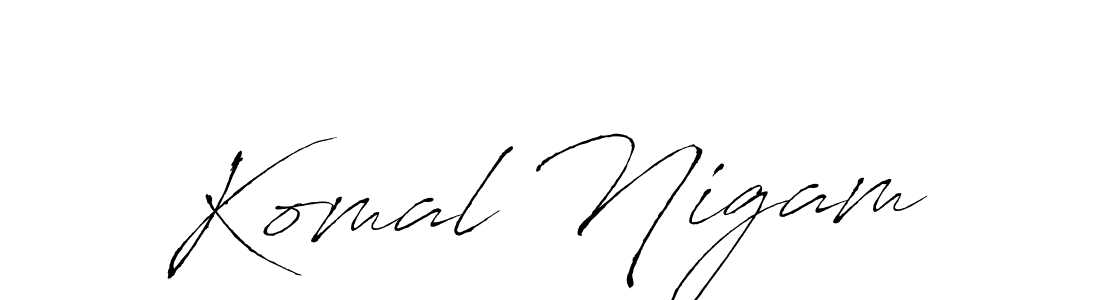 How to make Komal Nigam name signature. Use Antro_Vectra style for creating short signs online. This is the latest handwritten sign. Komal Nigam signature style 6 images and pictures png