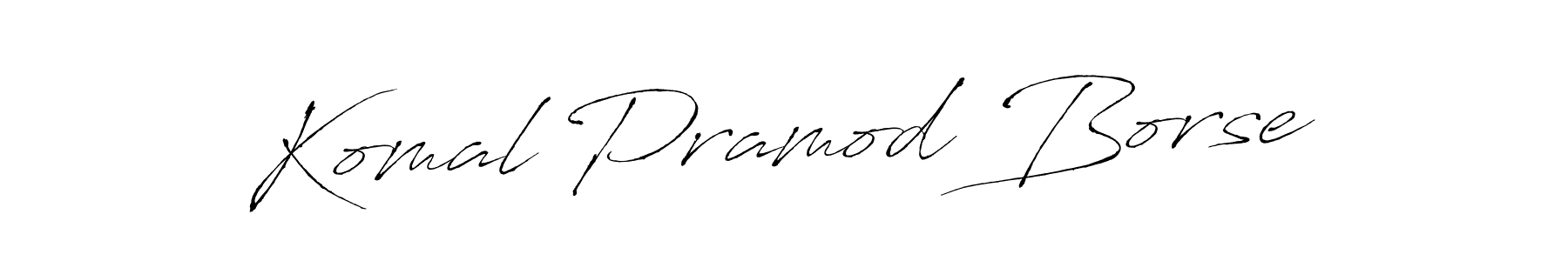 Antro_Vectra is a professional signature style that is perfect for those who want to add a touch of class to their signature. It is also a great choice for those who want to make their signature more unique. Get Komal Pramod Borse name to fancy signature for free. Komal Pramod Borse signature style 6 images and pictures png