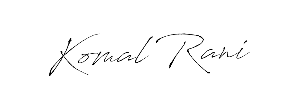 How to make Komal Rani signature? Antro_Vectra is a professional autograph style. Create handwritten signature for Komal Rani name. Komal Rani signature style 6 images and pictures png
