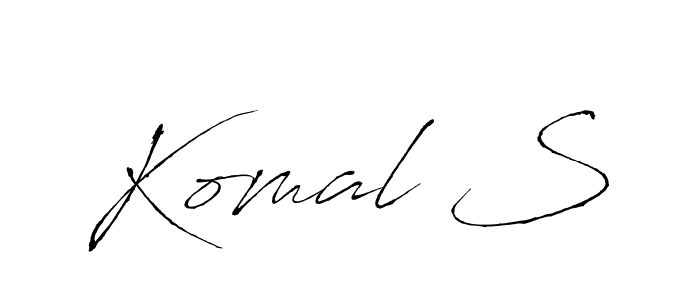 Komal S stylish signature style. Best Handwritten Sign (Antro_Vectra) for my name. Handwritten Signature Collection Ideas for my name Komal S. Komal S signature style 6 images and pictures png