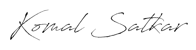 Create a personalized artistic stamp with Komal Satkar in Antro_Vectra font. Perfect for visual artists, designers, and influencers. Komal Satkar signature style 6 images and pictures png