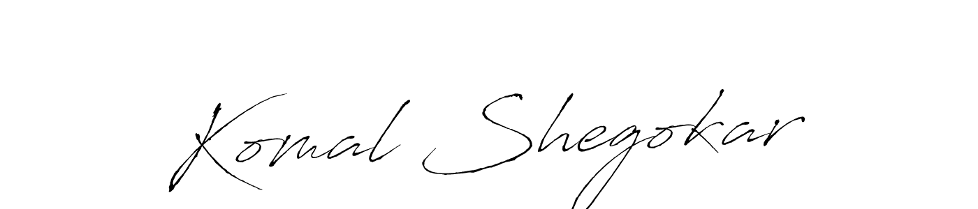 How to make Komal Shegokar name signature. Use Antro_Vectra style for creating short signs online. This is the latest handwritten sign. Komal Shegokar signature style 6 images and pictures png